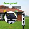 Solar-Powered Solar Doorplate Light Pole Mount Address Sign with Lightings  Garden