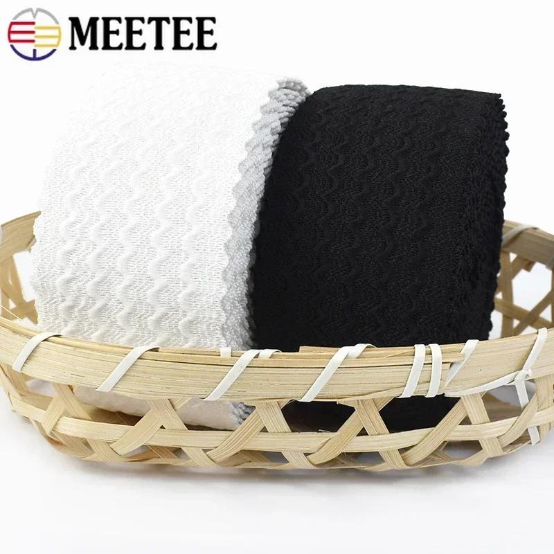 Meetee 3/5/10M 40-70мм Эластичные Ленты для Шитья Одежды Юбки Брюк Высокоэластичная Поясная Резинка Резиновая Лента Аксессуары