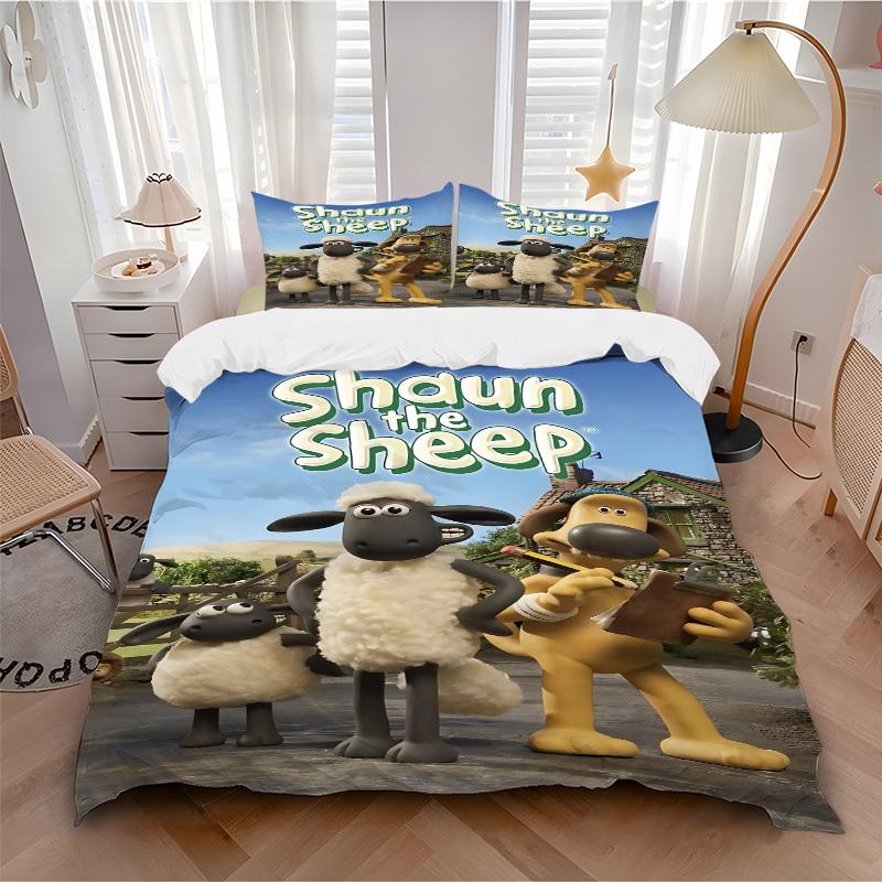 3pcs Sheep, Farm Bedding Set. Soft and Comfortable with No Core Included (1x Duvet Cover + 2x Pillow Covers) yy251031098