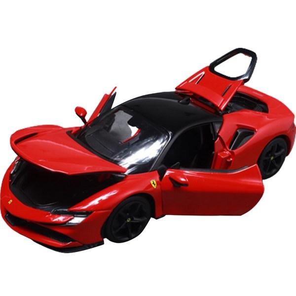Браго 1:18 Ferrari SF90 Stradalet Car, литая под давлением модель автомобиля, красная корейская игрушка