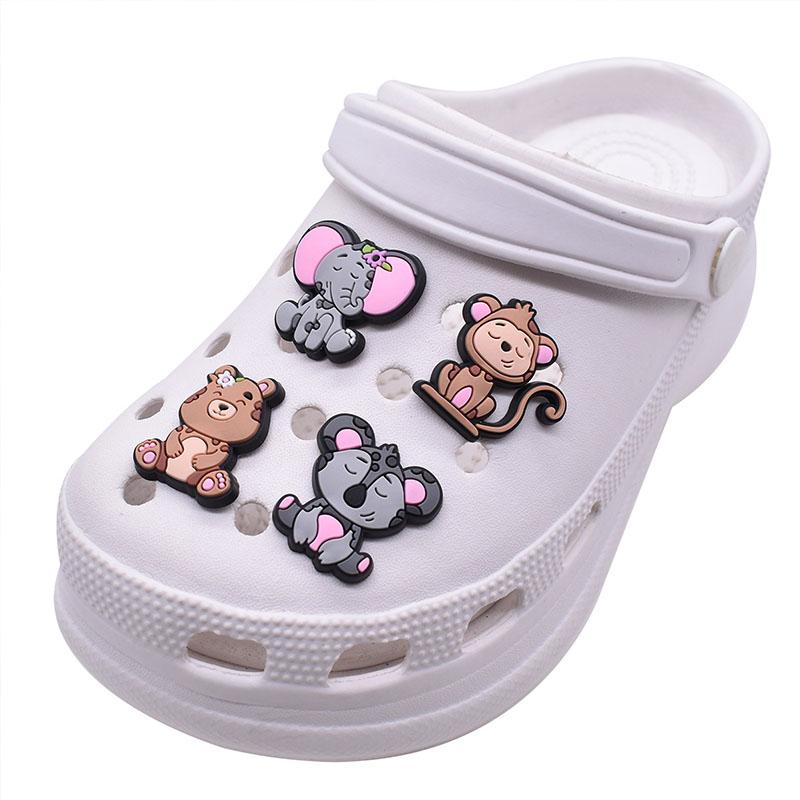 18 шт., подвески для обуви из ПВХ серии «Животные джунглей» для украшения обуви