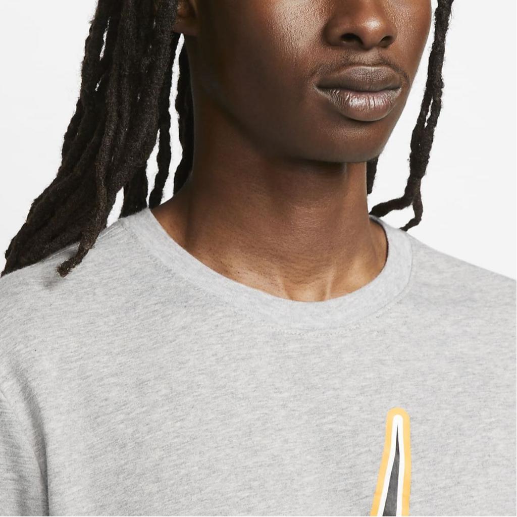 Nike Мужская баскетбольная футболка с коротким рукавом с принтом Dri-FIT, темно-серая FD0049-063