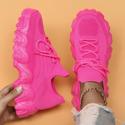 Женские удобные кроссовки на мягкой подошве, дышащие вязаные туфли на плоской подошве, женские легкие лоферы без шнуровки, нескользящая спортивная обувь для бега