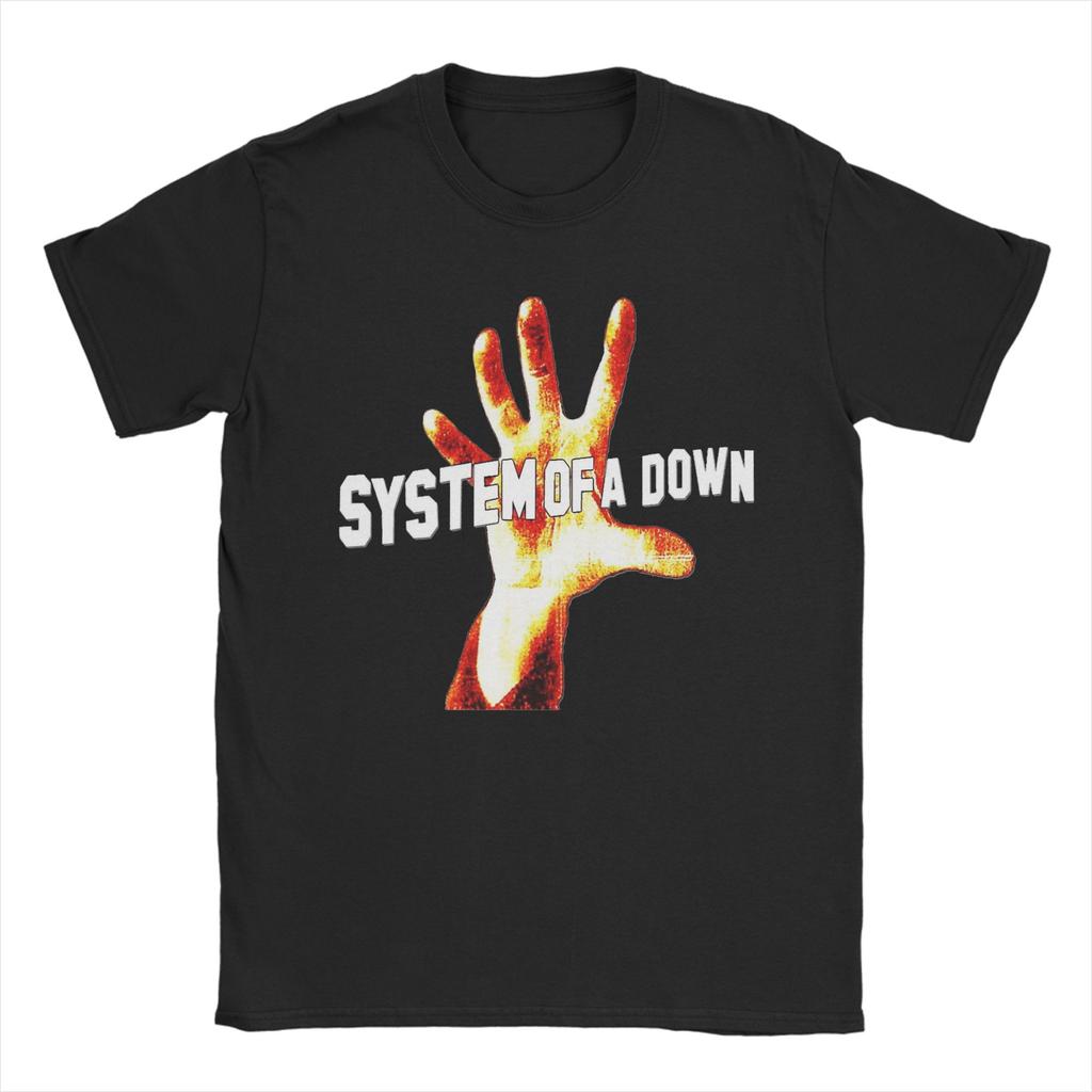 Novelty Punk Rock Band System Of A Down Tshirt Unisex Round Neck Short Sleeve Clothing Cotton Summer Top Tee