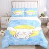 3pcs Shiny Cinnamoroll Sanrio Bedding Set - 1 Soft Quilt Cover + 2 Pillowcases, Machine Washable - Suitable for All Seasons, Perfect Gift fo