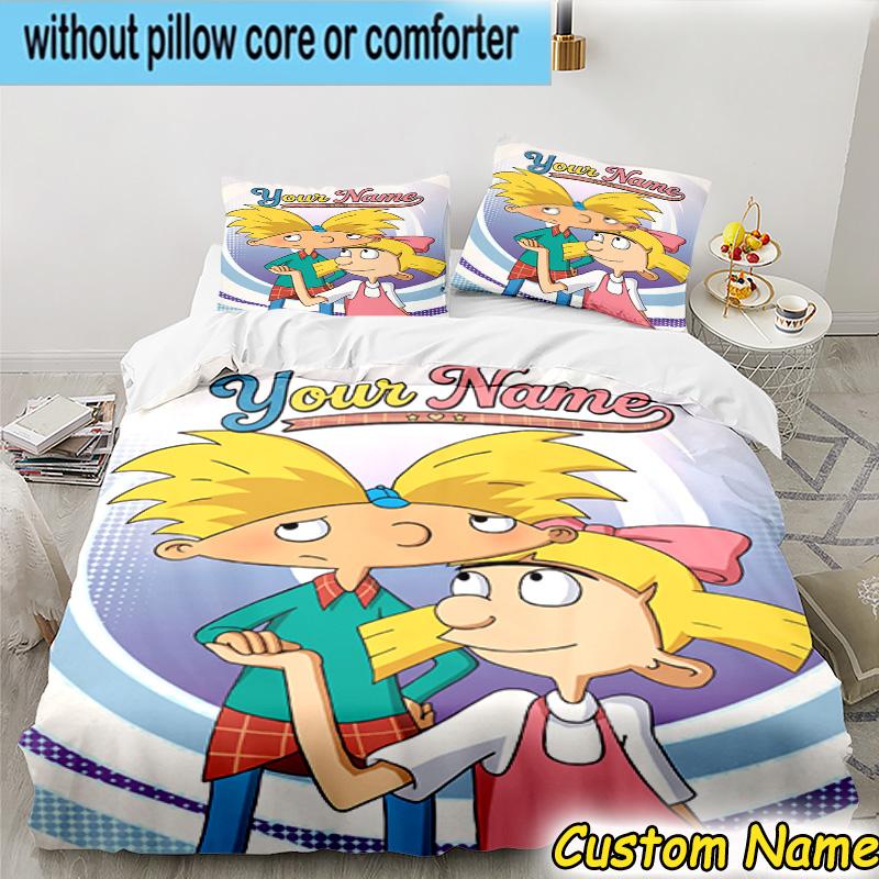 3pcs Custom Name Arnold Adventure Awaits Bedding Set Includes 1 Duvet Cover & 2 Pillowcases for All Seasons Dormitory Home Decor Christmas gifts