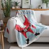Cozy Christmas Throw Blanket Soft Flannel Reindeer Santa Claus Holiday Home Decor Gift Festive Winter Warm Bedspread