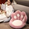 Bear Paw Cat Seat Cushion with Backrest & Waist Pillow - Plush Office Chair Sofa