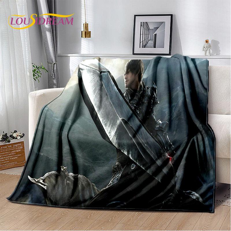 Мягкое плюшевое одеяло серии Final Fantasy Games Gamer, фланелевое одеяло, одеяло для гостиной, спальни, кровати, дивана, чехол для пикника