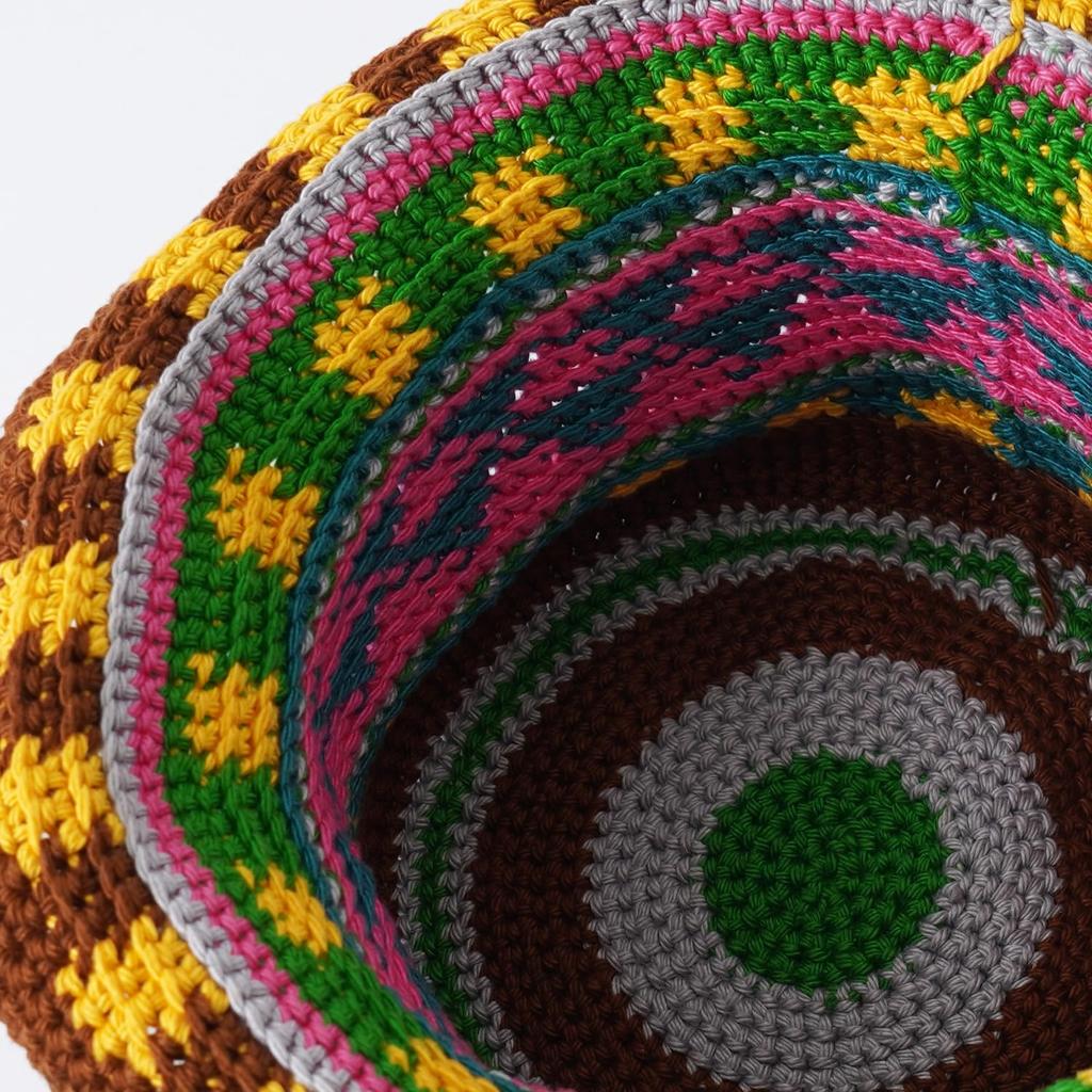 Raw Wool Itohenlab Knitting Kit Braided Brim Hat #10-1