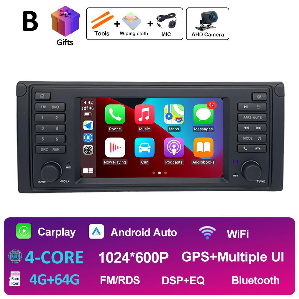 For BMW E39 GPS Navigation Wireless Carplay Autoradio 2.5D Touch Screen Car Video Radio Multimedia Player Android Auto Head Unit
