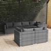 Day and Night - Day and Night Garden Furniture Set 7 Pieces and Gray Synthetic Rattan Cushions