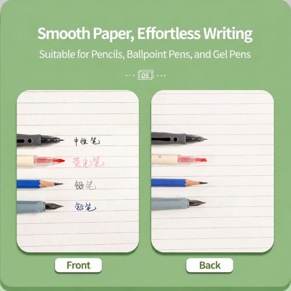 Wide Horizontal Lined Draft Notebook Thick Cream Paper Practice Paper  Students