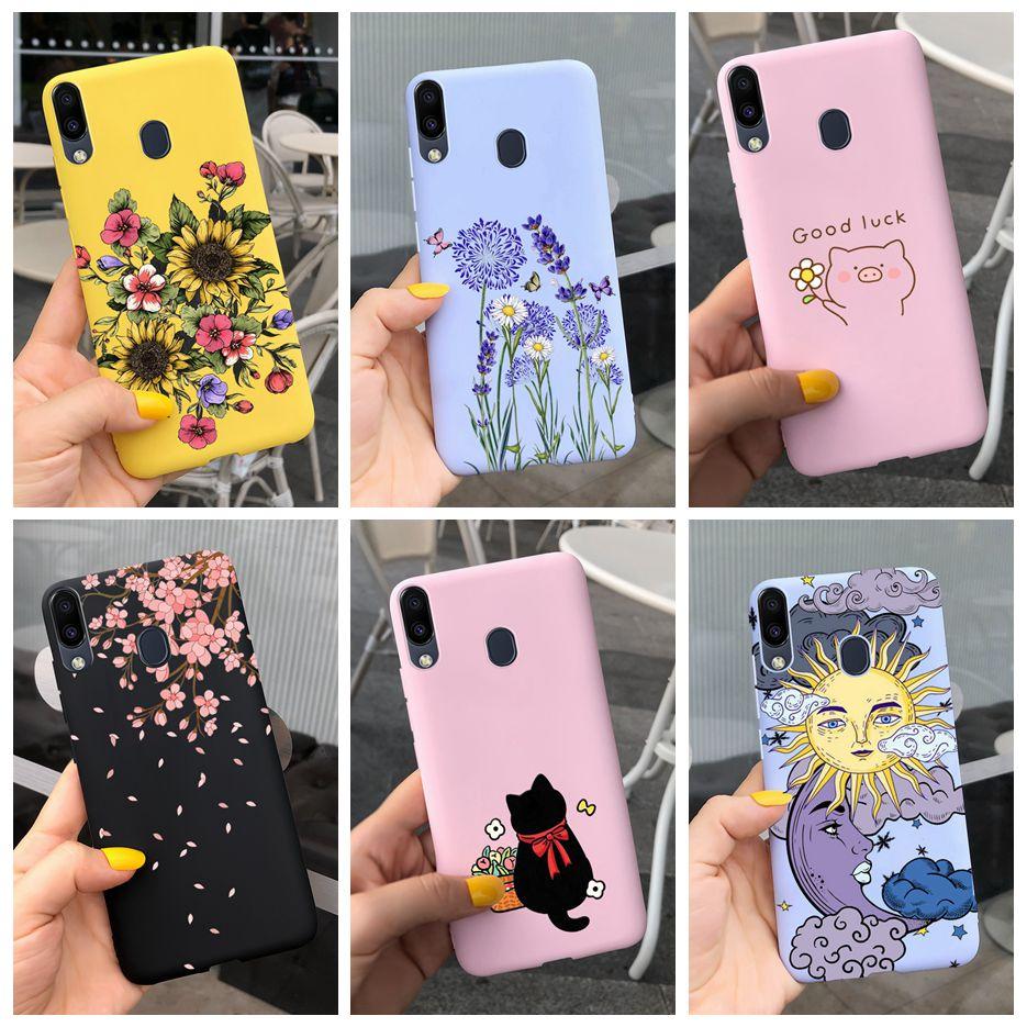 Для Samsung Galaxy M10 M20 M30 Чехол Стильный Мультяшный Подсолнух Мягкий Силикон Задняя Крышка Телефона Для Samsung M 10 20 30 M305F Fundas