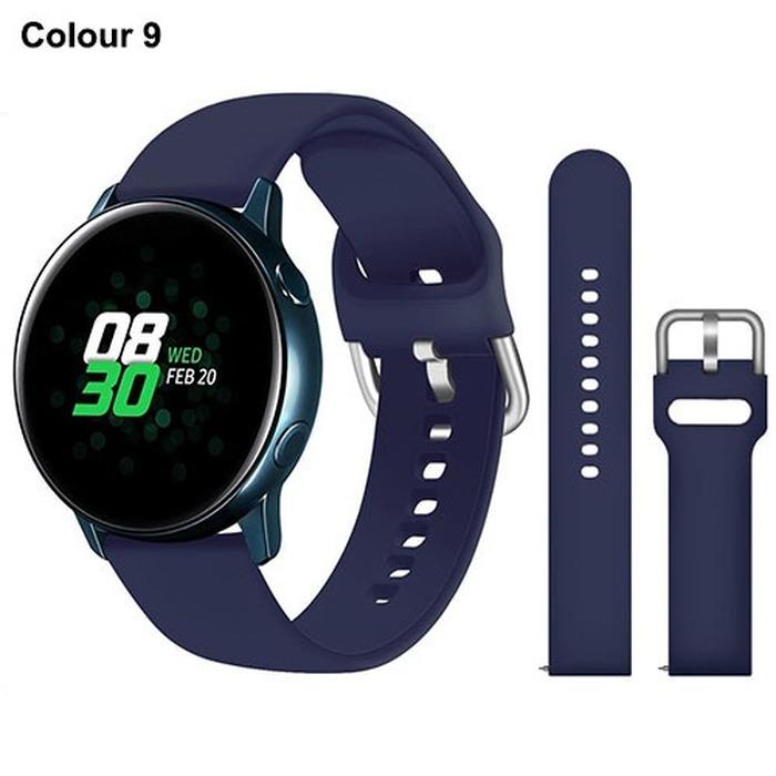 Силиконовый ремешок 20 мм 22 мм для Samsung Galaxy Watch Active 2 Watch 3 45 мм 42 мм Gear S3 ремешок для часов браслет-ремешок для Amazfit bip Huawei Watch GT 2 2e pro