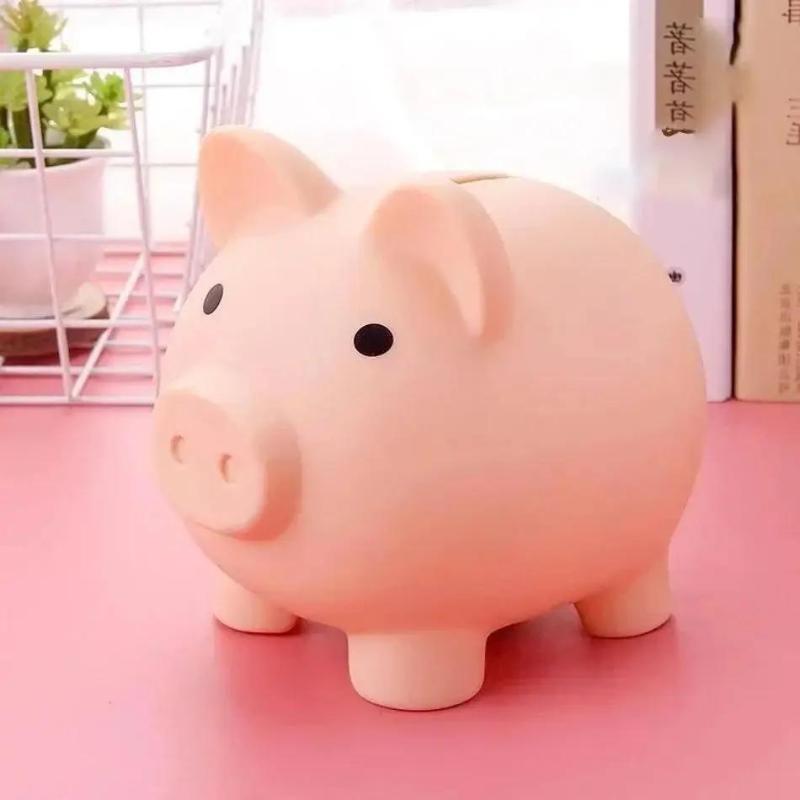New Cartoon Vinyl Piggy Bank Creative Children's Birthday Gift Piggy Bank Cute Plastic Piggy Bank Solid Color Piggy Bank Gift