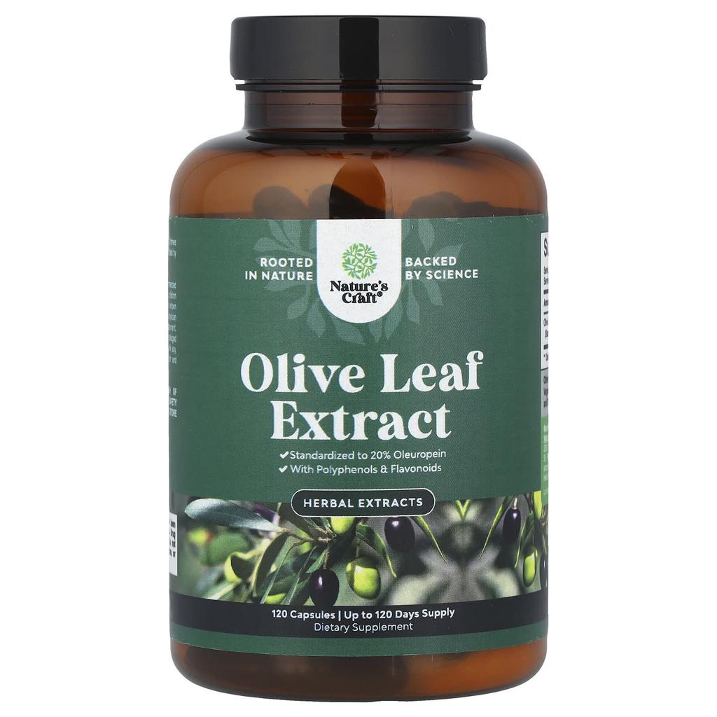 Nature's Craft Olive Leaf Extract, 750Mg, 120 Capsules