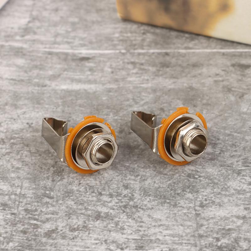 5Pcs Electric Guitar Input Jack For Electric Guitar Bass Guitar 1/4"" (6.35Mm) 6.5Mm Mono Jack Socket Nut & Washer