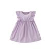Girls' Purple Sweet Sundress Kidsren's Summer Dress Baby Pure Cotton Woven Doll Princess Dress Sleeveless Suspender Skirt