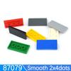 2x4 Panel DIY Smooth Bricks 50Pcs Figure Flat Tile Creative Size Compatible With 87079 Educational MOC Building Blocks Toys