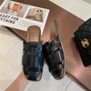 Roman Style Flat-bottomed Slippers 2025 New Retro Woven Straps Bag Head Empty Sandals Niche Soft-soled Half Slippers