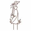 Elegant Women Silhouette Plant Trellis Metal Character Silhouette Plant Trellis  Climbing Plants