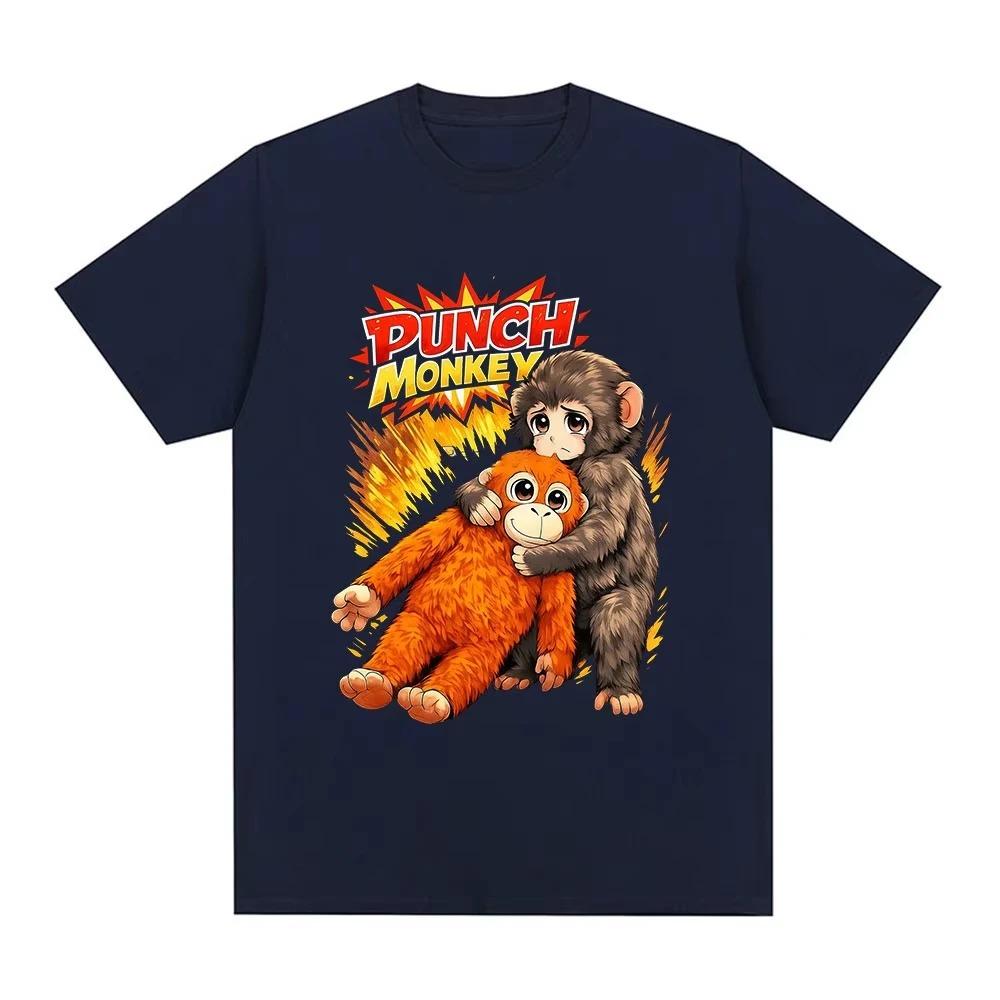 2026 Punch The Monkey Baby Funny Meme Graphic Tshirts Unisex Unisex Clothing Casual Pure Cotton Tshirt Short Sleeves T Shirts Tops