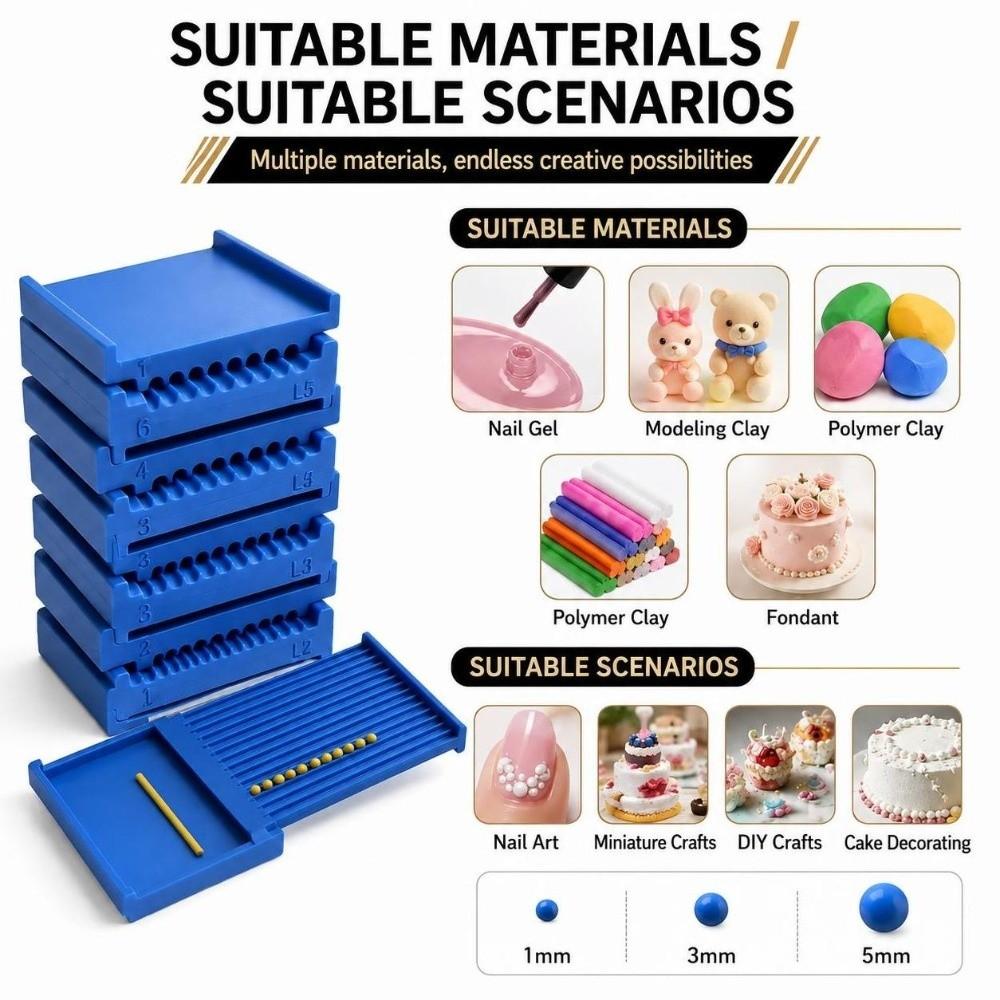 Precision Grooves Clay Ball Maker 3D Printed Sphere Shaper Roller Jewelry Making
