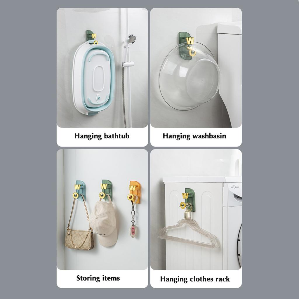 No Drill Self Adhesive Wall Hanging Washbasin Storage Rack for Kitchen Living Room Bedrooms Space Saving Organizer