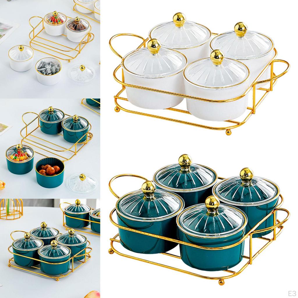 Набор тарелок для сухофруктов, разделенная сервировочная тарелка, 4 решетки, банка для закусок и печенья для свадебной кухни