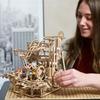 UGEARS Трехъярусный подъемник Marble Run 3D деревянная головоломка для взрослых 3D гравитационный лабиринт Механический 3D-модель kit 3D деревянная модель kit Образовательная модель Сделай сам - - -