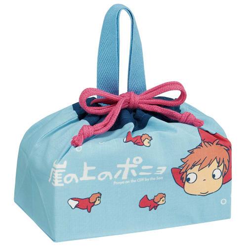 Skater Children's Lunch Box Drawstring Bag with Gusset Kids Made In Japan Ghibli Ponyo On the Cliff Sisters Girls KB7