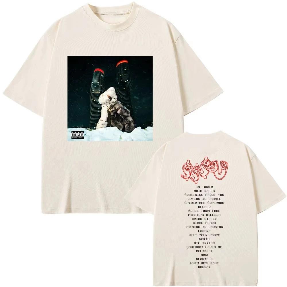Unisex Women Hip Hop Fashion Oversized T Shirt Rapper PARTYNEXTDOOR Drake SSS4U Some Sexy Songs 4 U Album Graphic Printed Tshirt