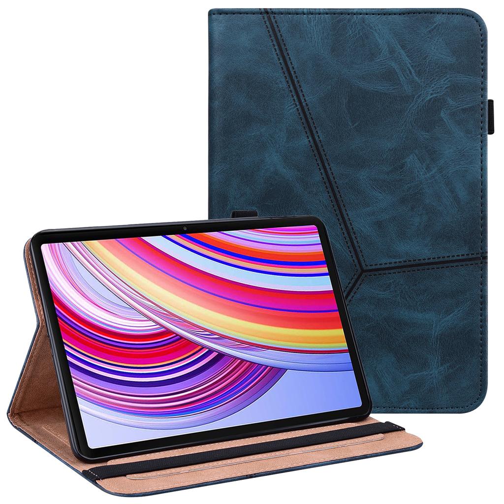 For Xiaomi Redmi Pad Pro/Pro 5G/Poco Pad 4G Case Line Imprinted PU Leather Card Holder Tablet Stand Cover