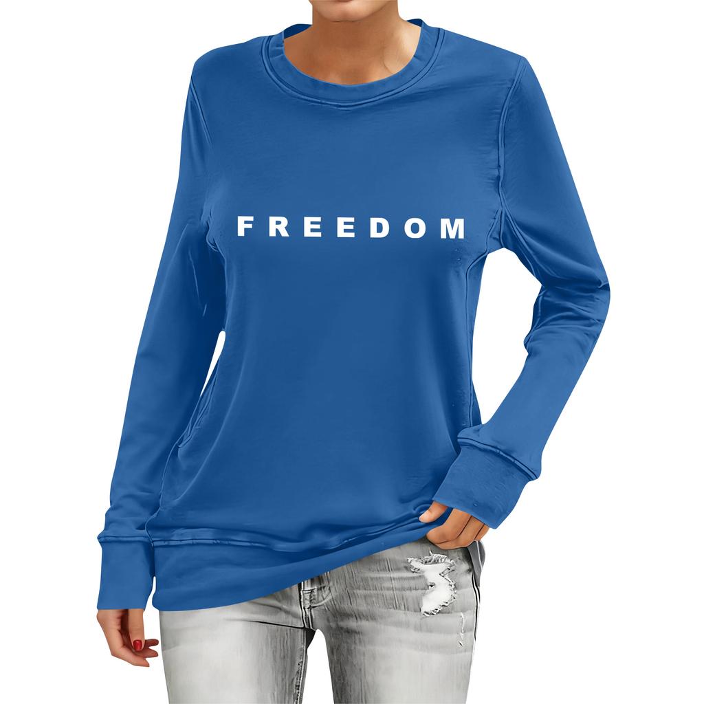 Women's Fashion Casual Long Sleeve Printed Neck Top