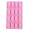 16 Cavity Oval Shape Soap Bake Mold Silicone Mould Tray Homemade Craft