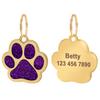 Bling Dog ID Tag Personalized Gorgeous Dog Tags for Small Medium Dog Footprint Custom Pet Name Tag Plate Collar Accessories