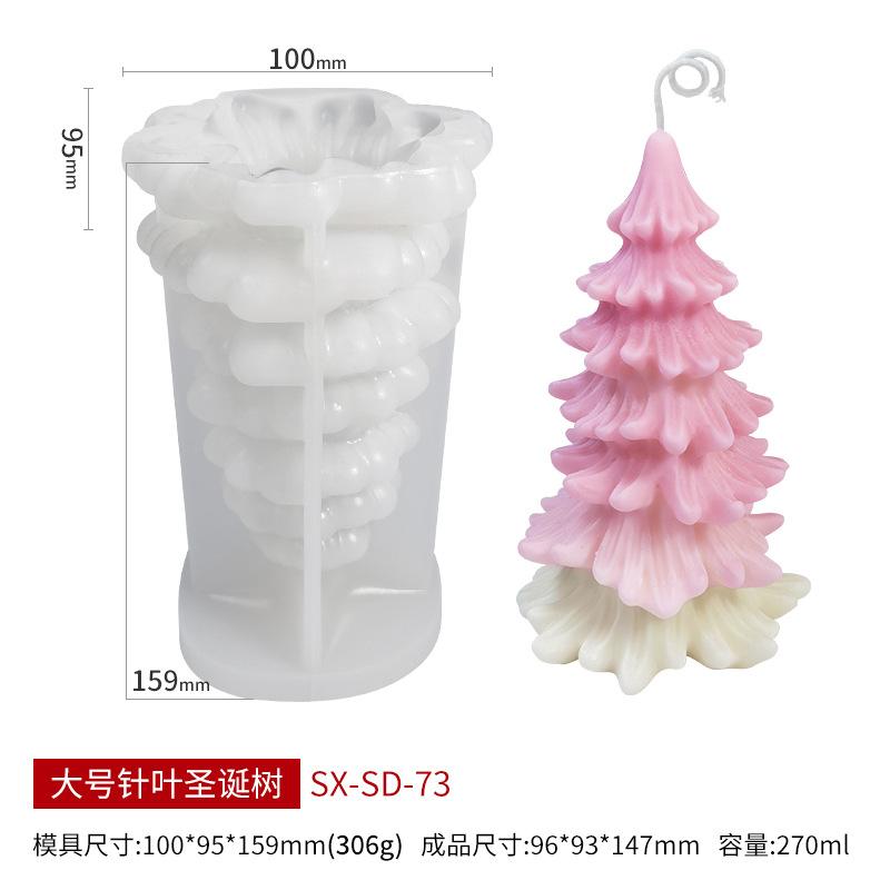 Силиконовая форма для рождественской елки, сделай сам, силиконовая форма для ароматерапевтической свечи, форма для гипсового украшения в виде рождественской елки и Санта-Клауса, форма для кубиков льда