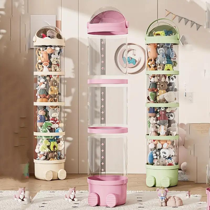 Ящик для хранения кукол с легкими игрушками, органайзер для хранения плюшевых игрушек, прозрачный пластиковый ящик для хранения плюшевых игрушек, органайзер для подарков