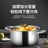 Heavy Duty Titanium Soup Pot Stovetop Induction Cooktop Large Capacity 5L Thickened Non-Coated Stockpot Slow Cooking