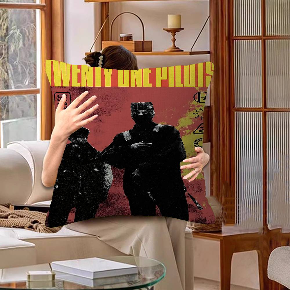 TTwenty One Pilots Band Pillow Gifts Home Office Furnishings Bedroom Sofa Car Cushion Cover case xcm