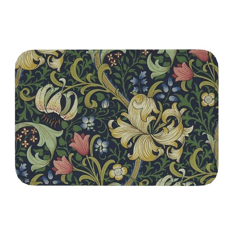 Пользовательский узор William Morris Compton Floral Art Nouveau коврик для двери ванной коврик для пола текстильный узор туалетный коврик коврик для ног