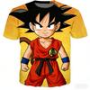 Японское Аниме Dragon Ball Z 3D Печать Милый Маленький Ребенок Гоку Желтый Драконий Шар Футболка Модные Детские Взрослые Косплей Топы Одежда