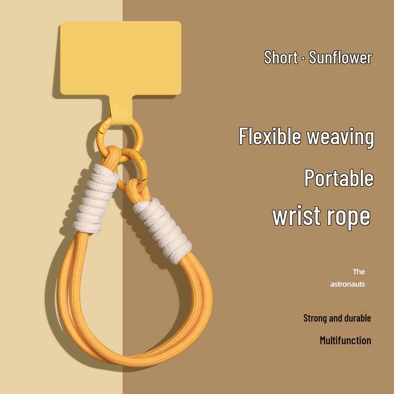 Популярный ремешок для телефона с цветными блоками: Многофункциональный чехол от потери, Чехол для наушников, Сумка-игрушка, Плетеный ремешок на запястье