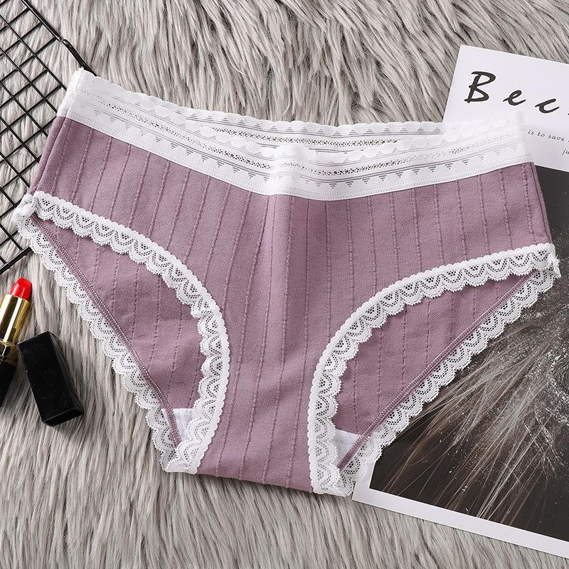 Cotton Underwear with Knickers Low Waist Lingerie Sexy Cute for Ladies Panties