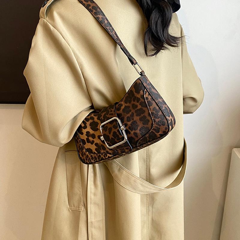 Женская сумка кроссбоди из ПУ, сумка с леопардовым принтом, модная одноплечевая сумка подмышку, нишевый дизайн, сумка-мессенджер