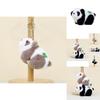 Adorable Realistic Panda Plush Keychain Stuffed Animal Souvenir With Short Plush