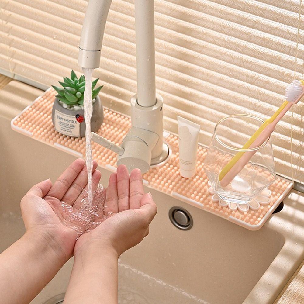 Мягкий коврик для смесителя гибкий дренажный сушильный коврик уловитель воды защита столешницы в ванной