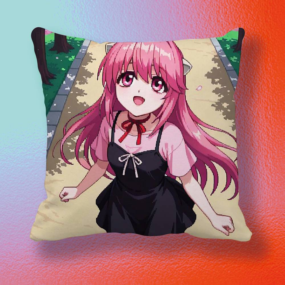 EElfen Lied LLilium Lucy Pillow cover Soft Microfiber Pillowcase Home Sofa Decor Surprise Decorative printed