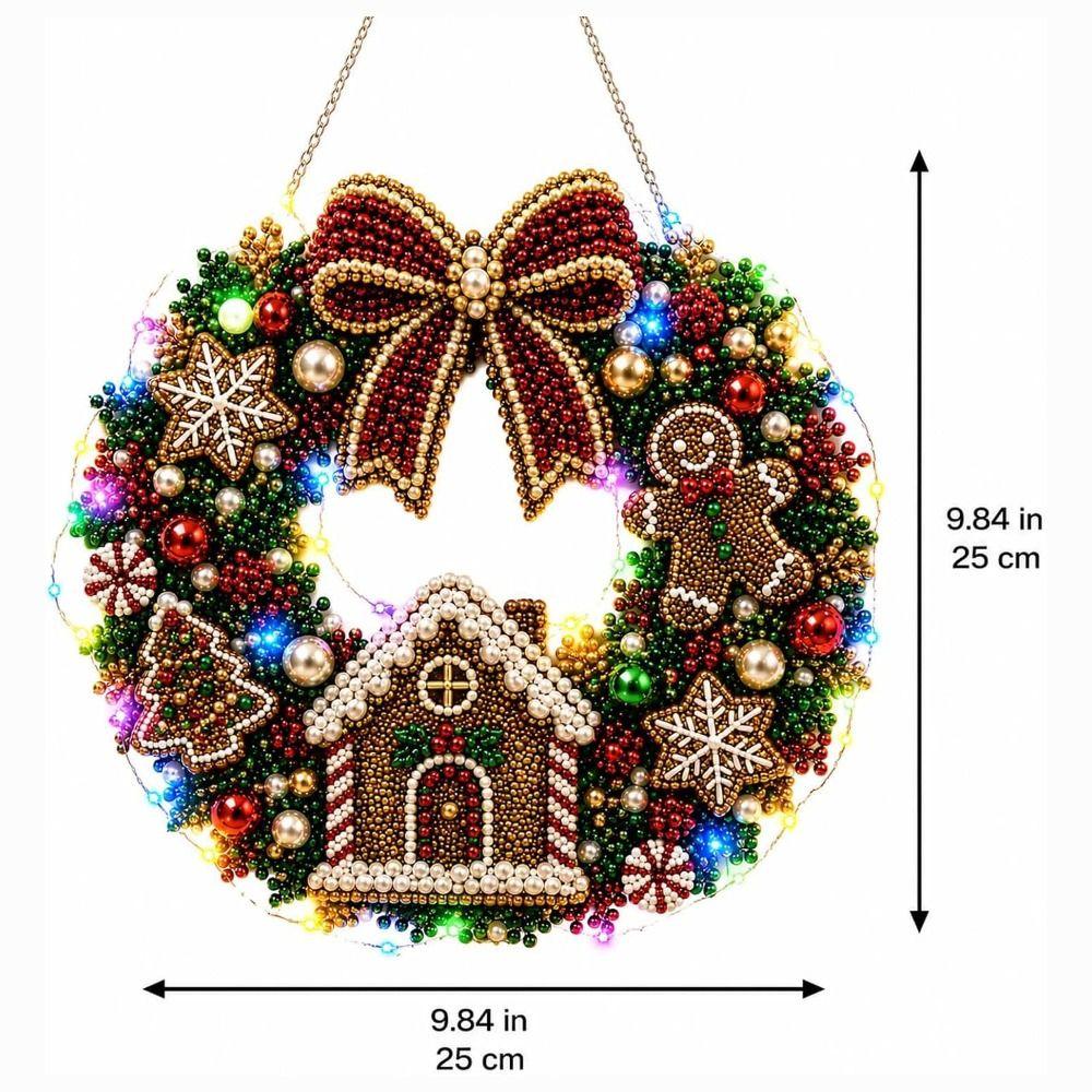 Sparkling Christmas Wreath Pendant Decorative DIY Hanging Kit Christmas Ornaments
